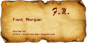 Font Morgan névjegykártya